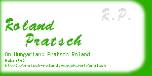 roland pratsch business card